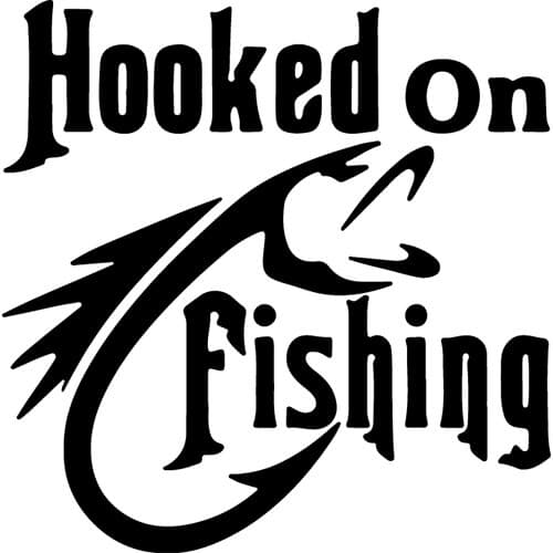 Hooked On Fishing Decal Sticker - HOOKED-ON-FISHING