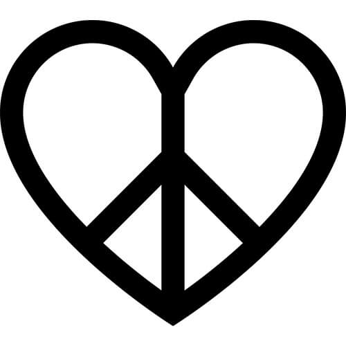 Love Peace Symbol Decal Sticker - LOVE-PEACE-DECAL - Thriftysigns