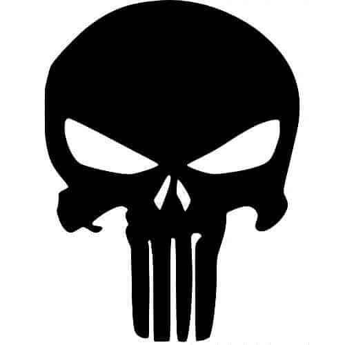 Punisher Skull Decal Sticker - PUNISHER-SKULL-DECAL