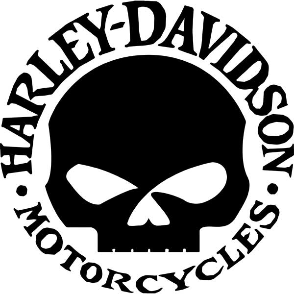 Harley Davidson Skull Decal Sticker - HARLEY-DAVIDSON-SKULL-DECAL
