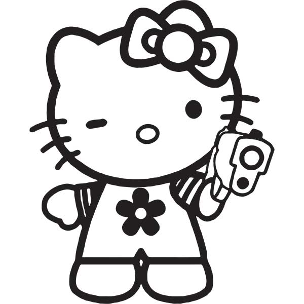 Hello Kitty Gangster Decal Sticker - HELLO-KITTY-GANGSTER-DECAL