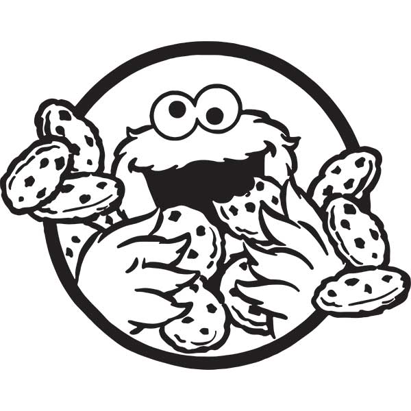 sesame street cookie monster drawing