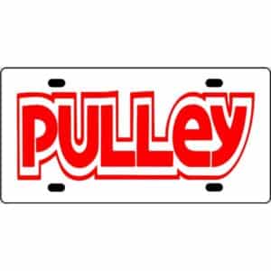 Pulley Band Logo License Plate