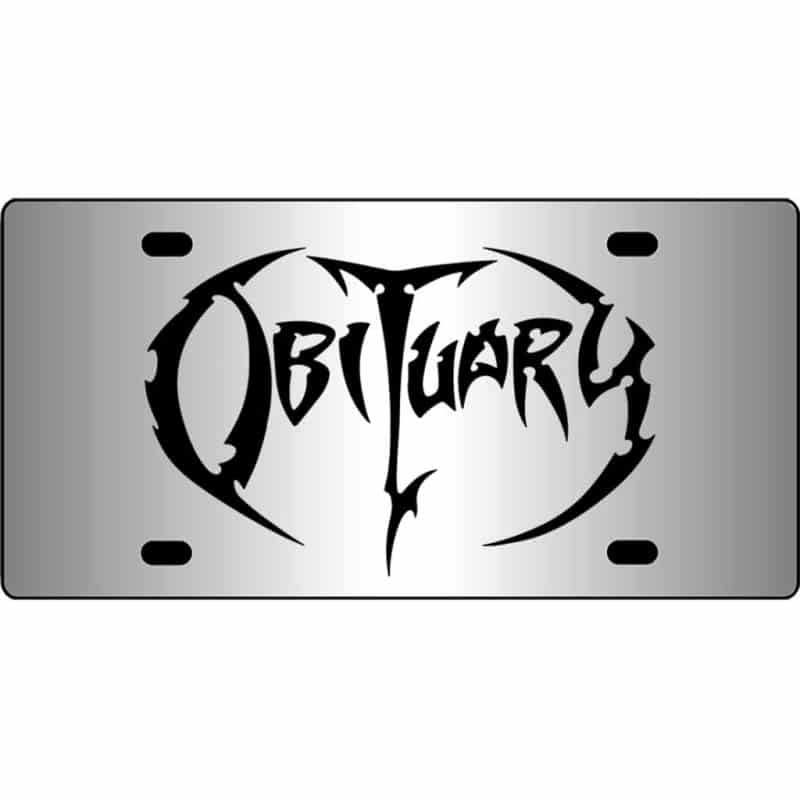 Obituary-Band-Logo-Mirror-License-Plate