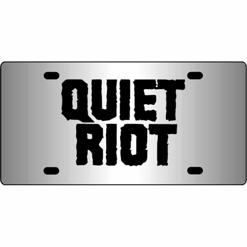 Quiet-Riot-Band-Logo-Mirror-License-Plate