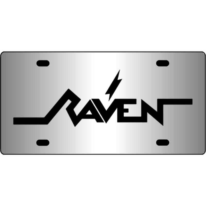 Raven-Band-Logo-Mirror-License-Plate