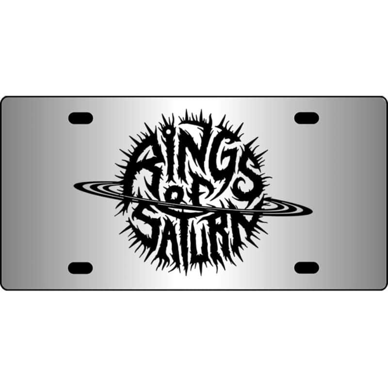 Rings-Of-Saturn-Band-Logo-Mirror-License-Plate