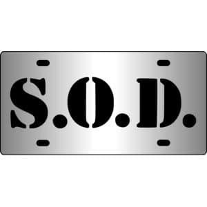 SOD-Band-Logo-Mirror-License-Plate