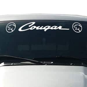 Mercury-Cougar-Windshield-Visor-Decal-White