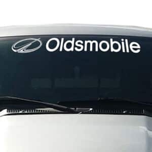 Oldsmobile-Windshield-Visor-Decal-White