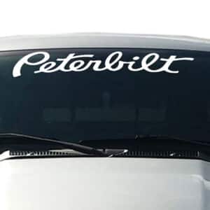 Peterbilt-Windshield-Visor-Decal-White