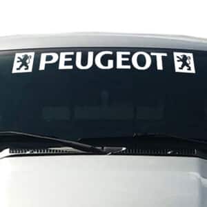 Peugeot-Windshield-Visor-Decal-White