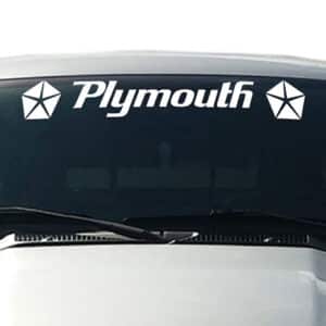 Plymouth-Windshield-Visor-Decal-White