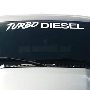 Turbo-Diesel-Windshield-Visor-Decal-White