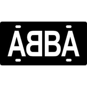 ABBA Band Logo License Plate