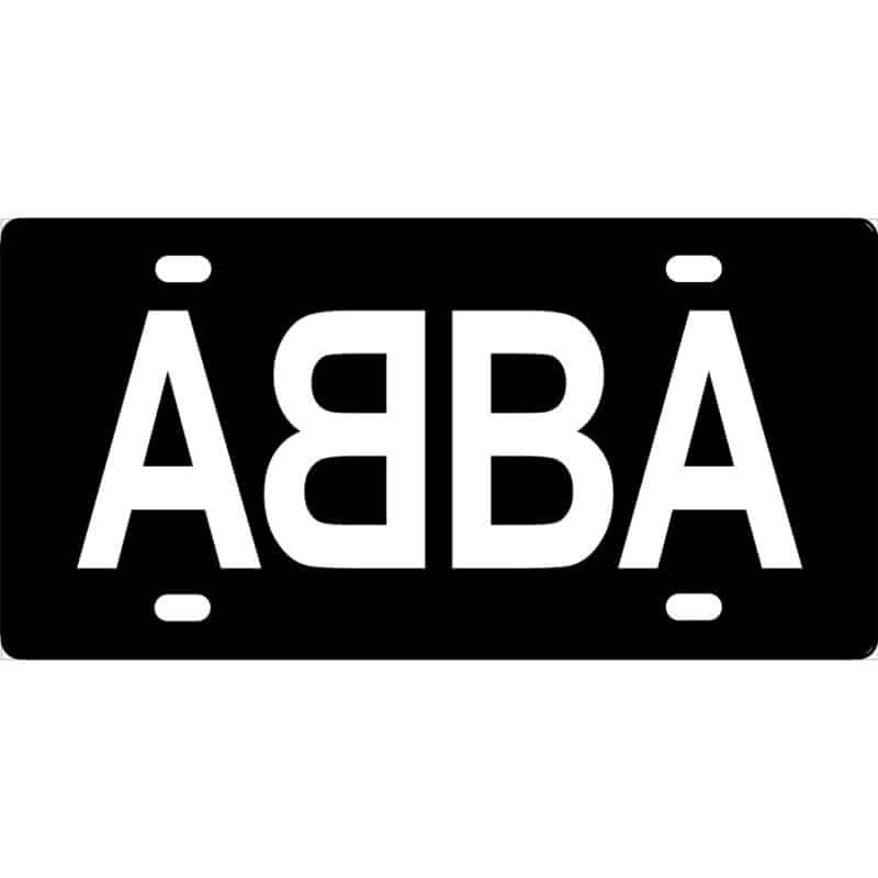 ABBA Band Logo License Plate