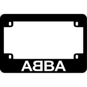 Abba Band Logo Motorcycle License Frame