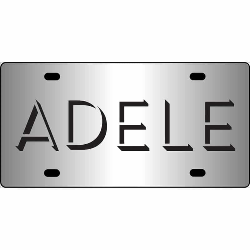 Adele Mirror License Plate