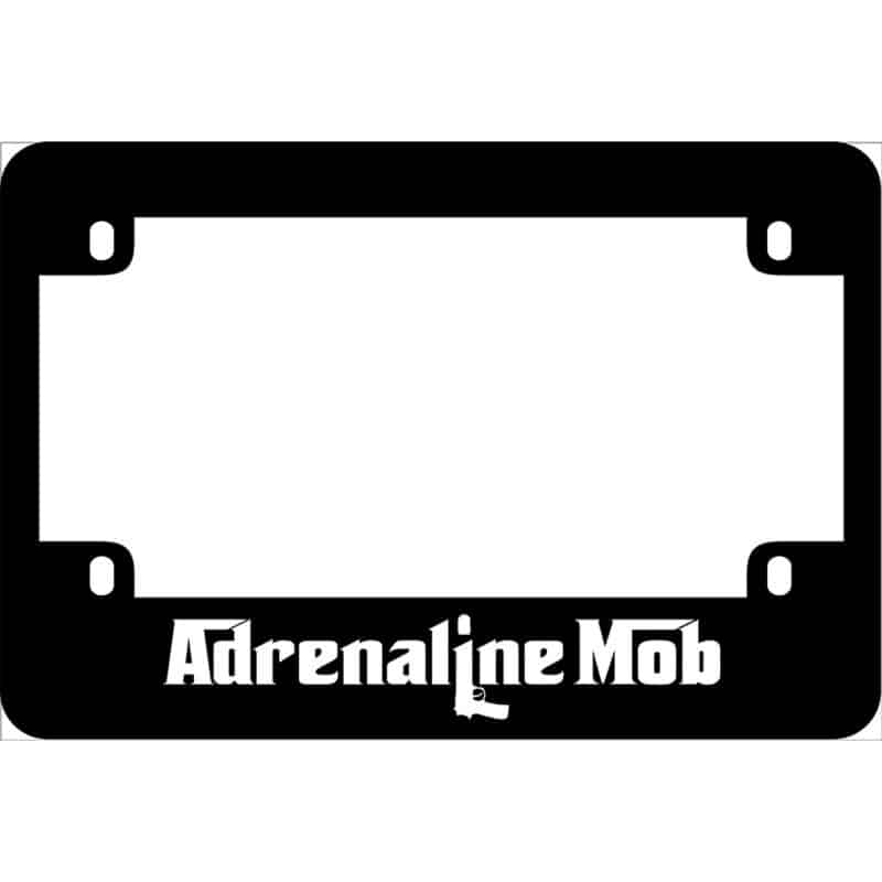 Adrenaline Mob Band Logo Motorcycle License Frame