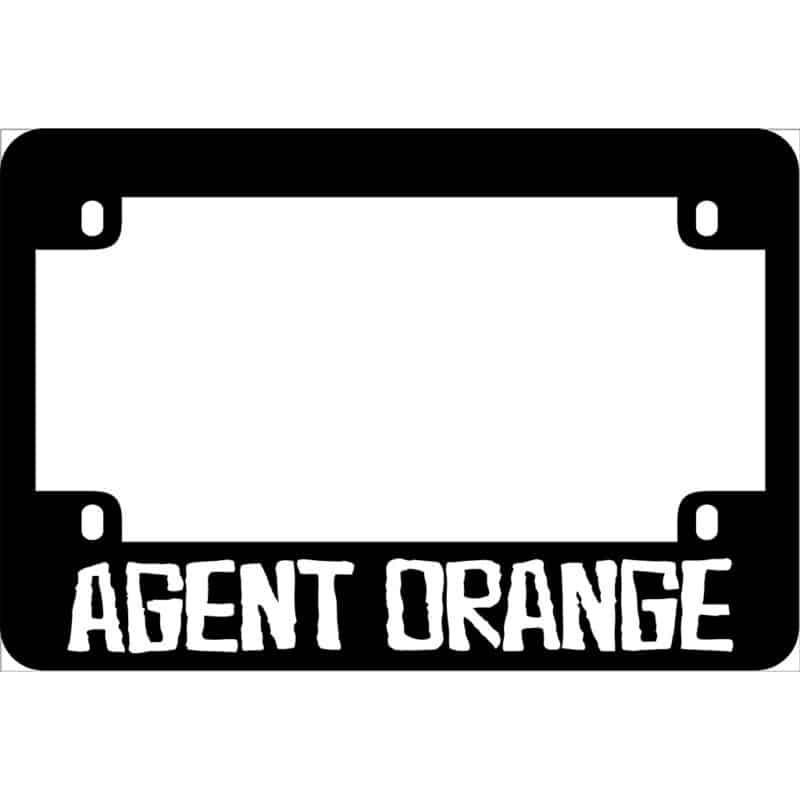 Agent Orange Band Logo Motorcycle License Frame