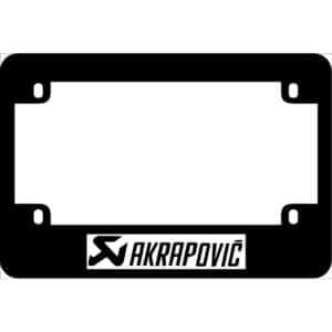Akrapovic Logo Motorcycle License Frame