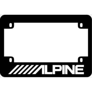 Alpine Car Audio Motorcycle License Frame