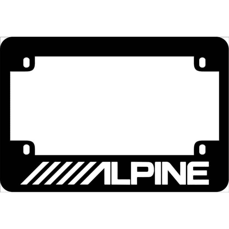 Alpine Car Audio Motorcycle License Frame