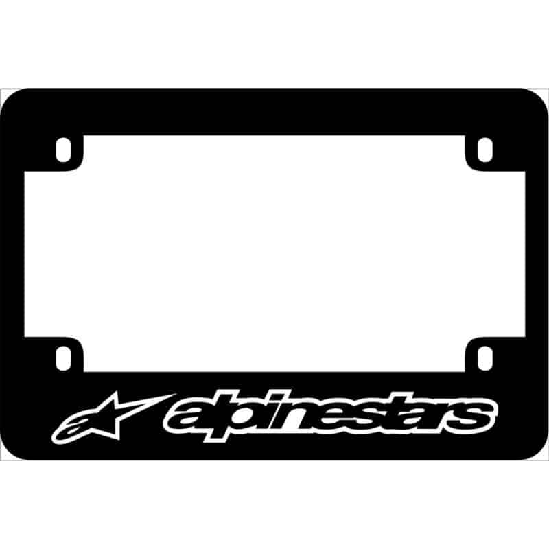 Alpinestars Logo Motorcycle License Frame