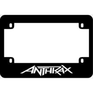 Anthrax Band Logo Motorcycle License Frame