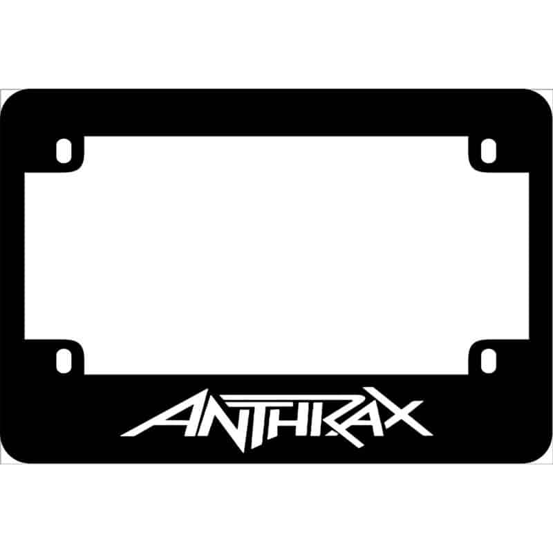 Anthrax Band Logo Motorcycle License Frame