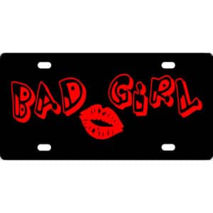 Bad Girl License Plate