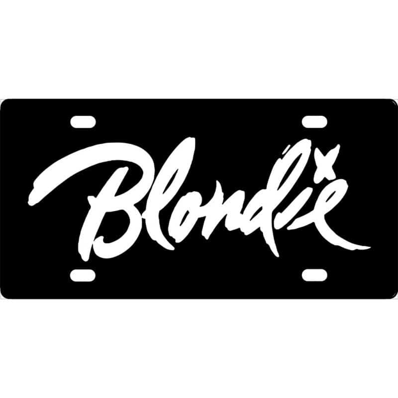 Blondie Logo - Aluminum Novelty License Plate