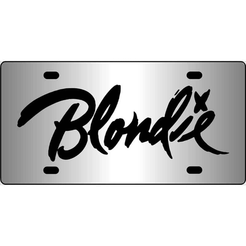 Blondie Logo Mirror License Plate