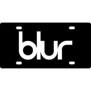 Blur Band Logo License Plate