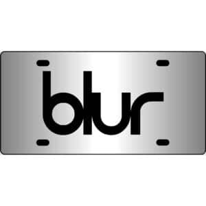 Blur Band Logo Mirror License Plate