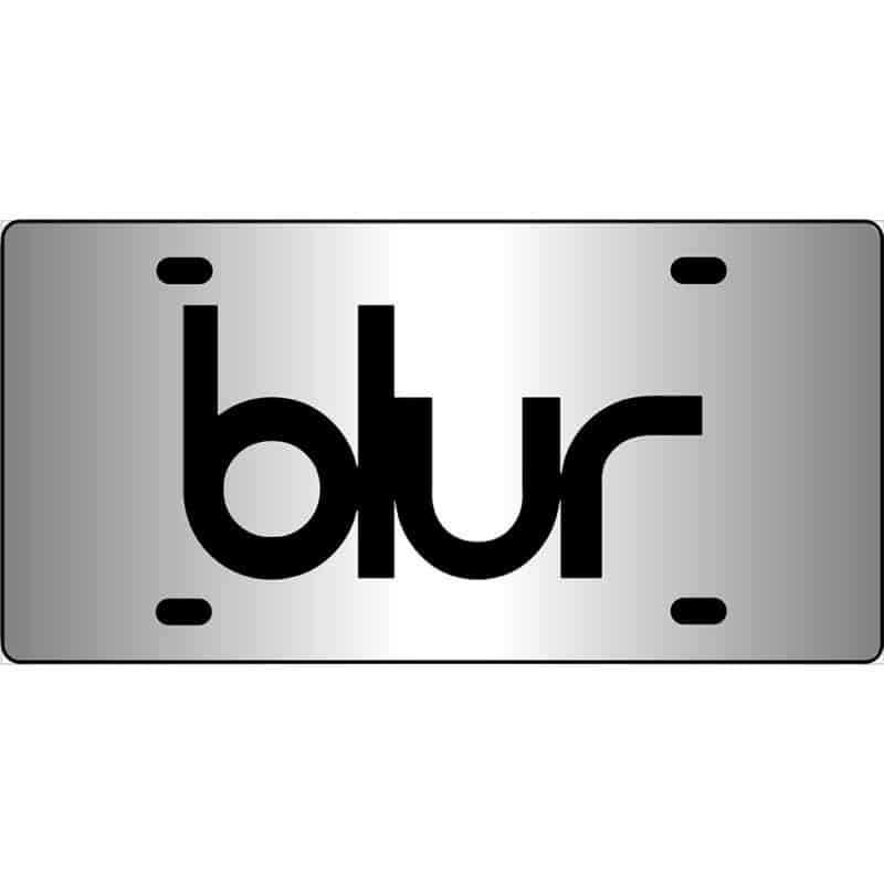 Blur Band Logo Mirror License Plate