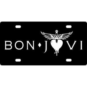 Bon Jovi Logo License Plate