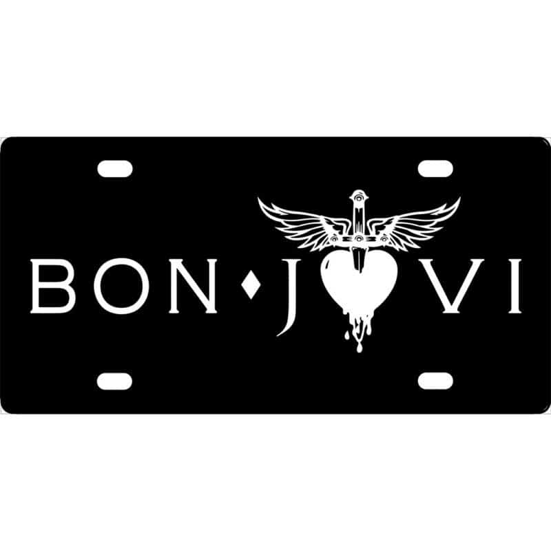 Bon Jovi Logo License Plate