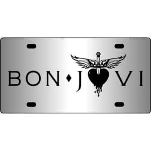 Bon Jovi Logo Mirror License Plate