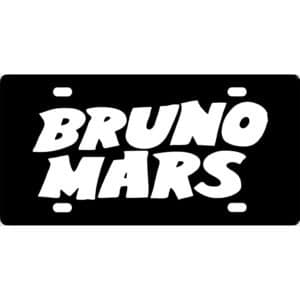 Bruno Mars License Plate