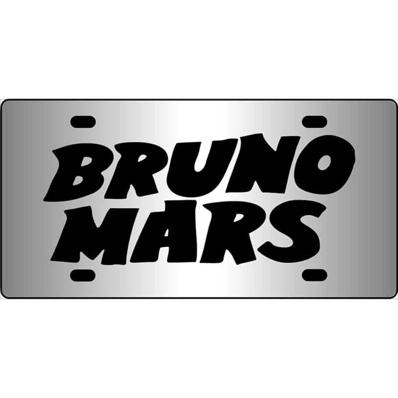 Bruno Mars Mirror License Plate