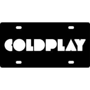 Coldplay Band Logo License Plate