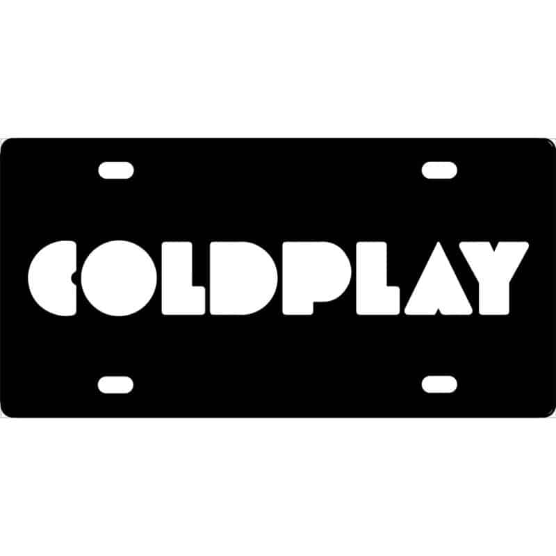 Coldplay Band Logo License Plate