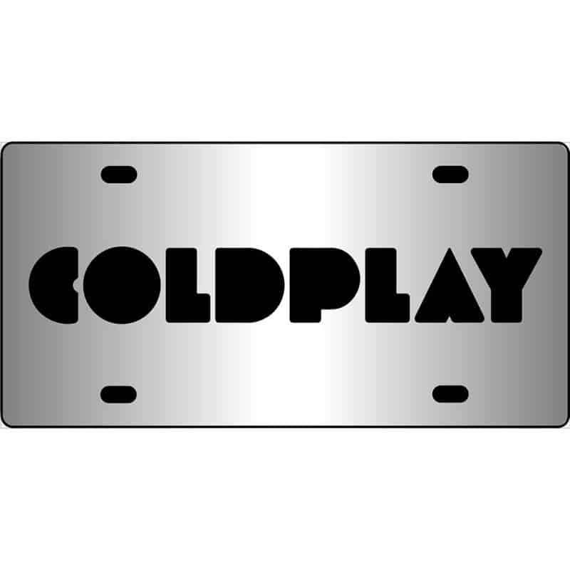 Coldplay Band Logo Mirror License Plate