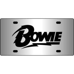 David Bowie Logo Mirror License Plate