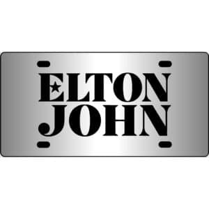 Elton John Mirror License Plate