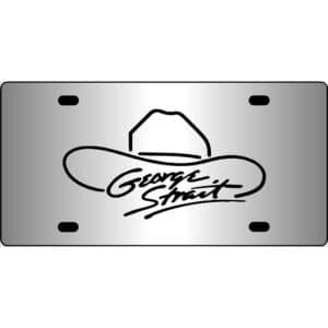 George Strait Mirror License Plate