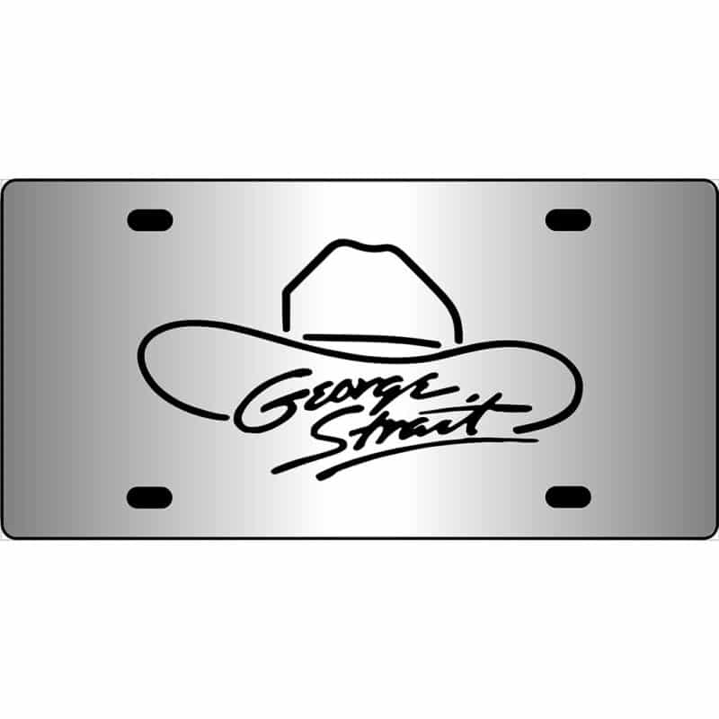 George Strait Mirror License Plate