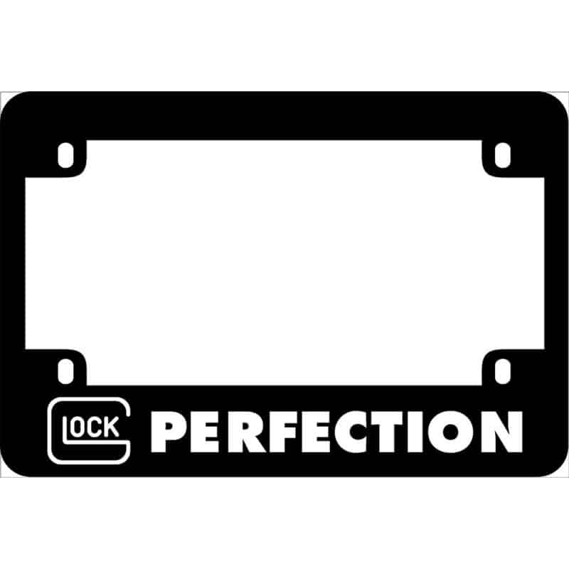 Glock Perfection Motorcycle License Plate Frame