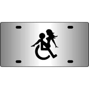 Handicap Sex Mirror License Plate